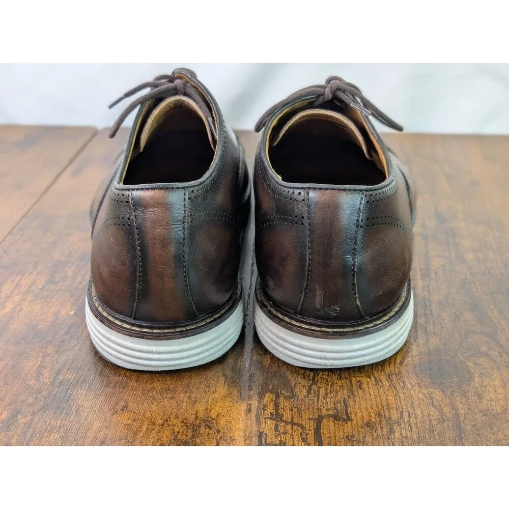 Belvedere Lampard Men's Brown Leather Hybrid Cap Toe Oxford Shoes Size 8.5 D